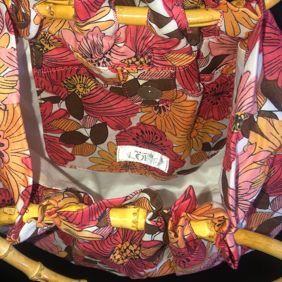 Ann Taylor LOFT bamboo handle bag - Picture 2 of 3